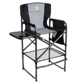 Tall Directors Chair Foldable 30" Bar Height, Padded Comfort Makeup Artist Chair, 400 lbs