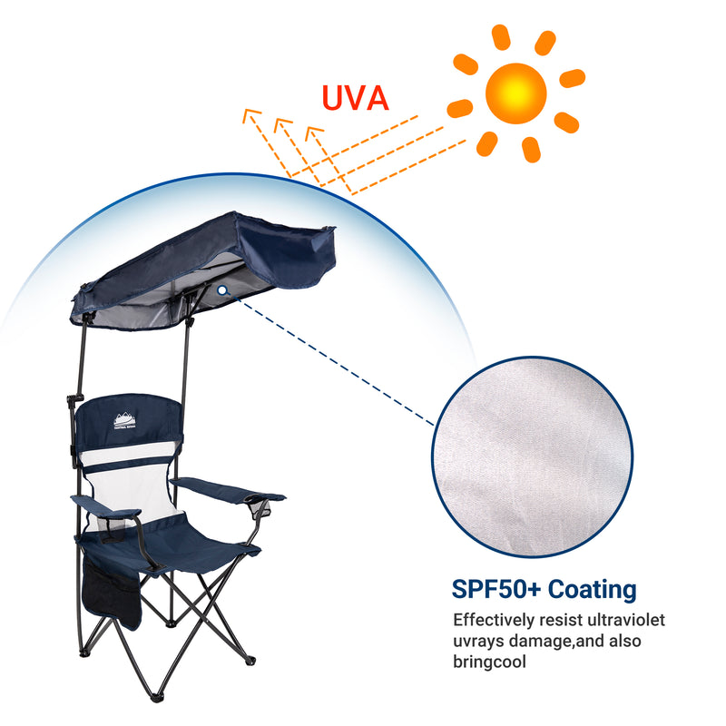 Sun Shade Folding Camp Chair SPF 50+