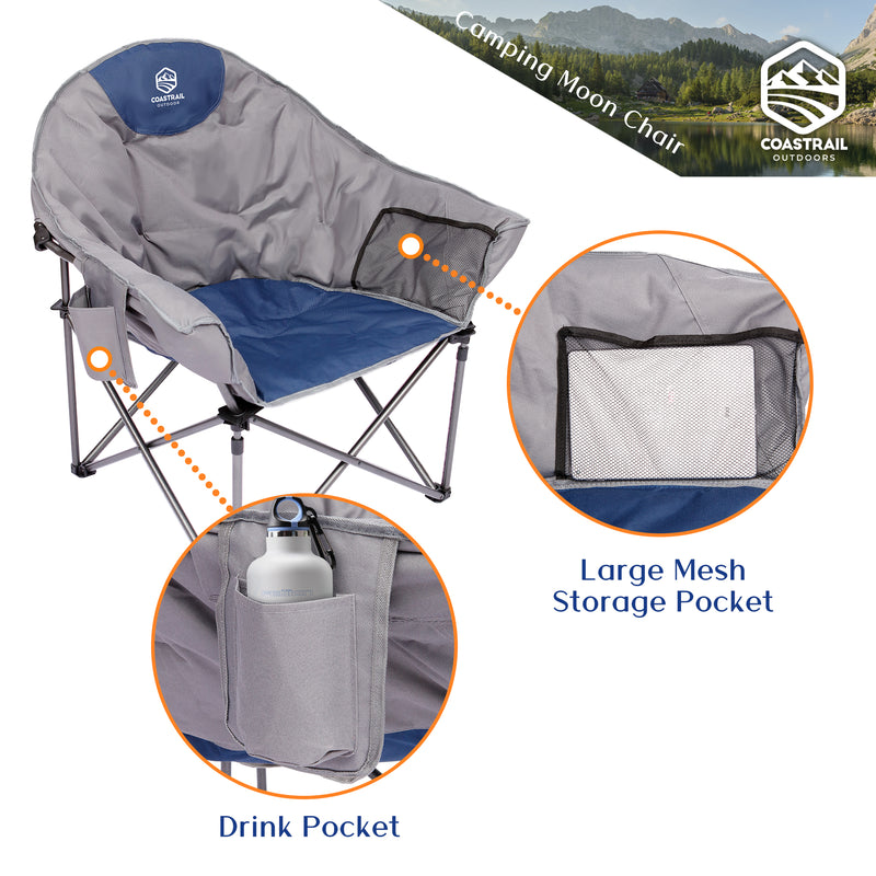 Fully Padded Camping Moon Chair