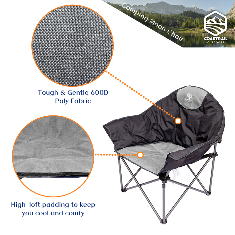 Fully Padded Camping Moon Chair