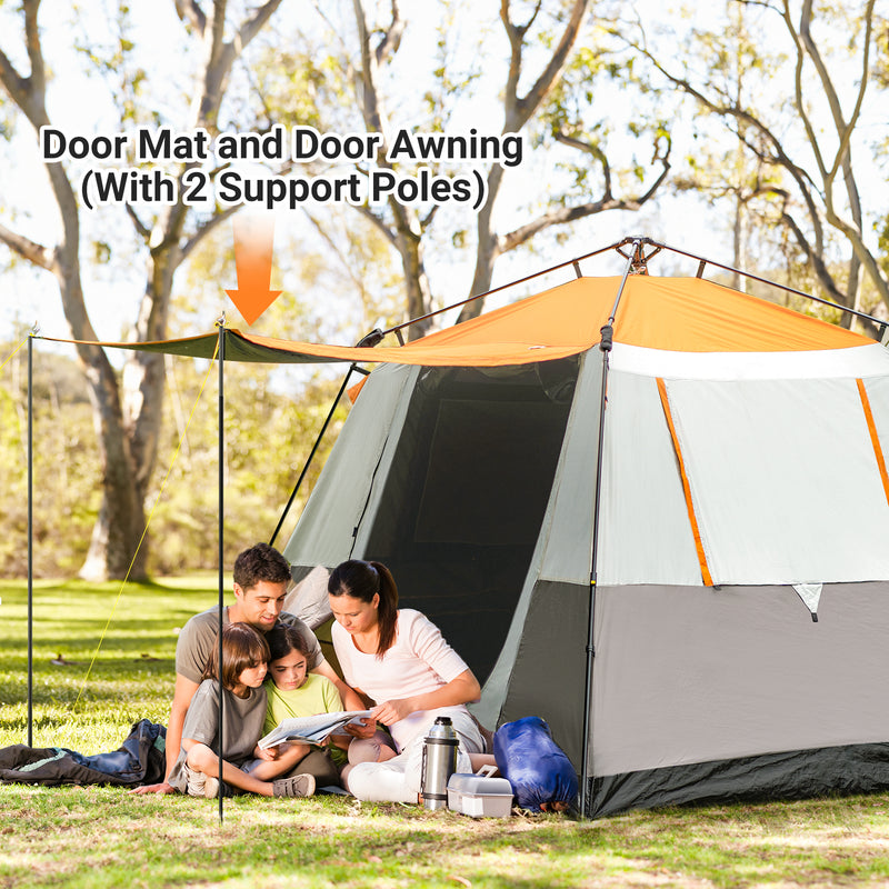 4/6 Person Dark Room Instant Tent for Camping Waterproof