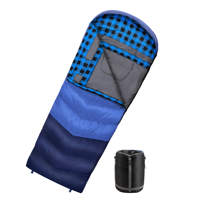 0 Degree Sleeping Bag, Single XL, 3-Zone Design