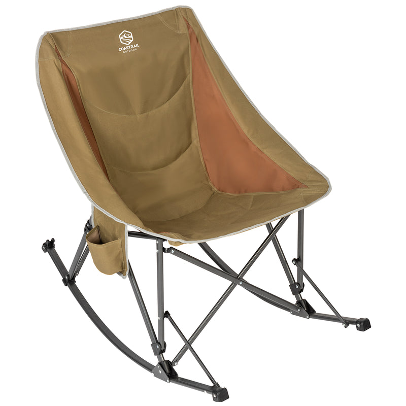 Outdoor Portable Folding Lawn Pod Rocker Chair, Supports up to 350 lbs